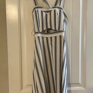 Striped Black and White Women's Dress